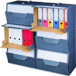 SBP-ARCHIVBOX F. ORDNER M. FRONTKL., 498x295x322mm, wiederverschließbar, anthrazit, VE 10 Stück
